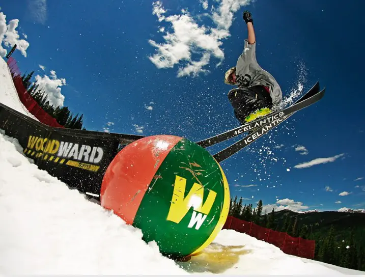 skier at woodward